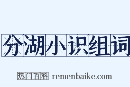 分湖小识组词是什么意思的图片